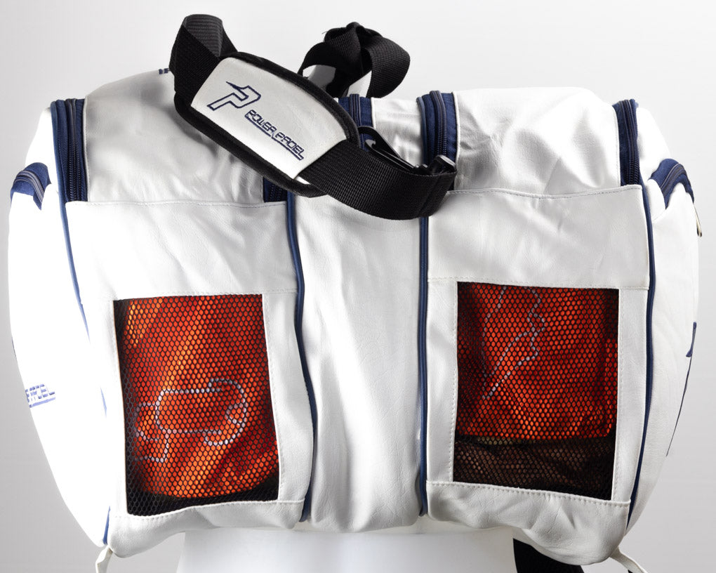 White and Navy XL paleta bag