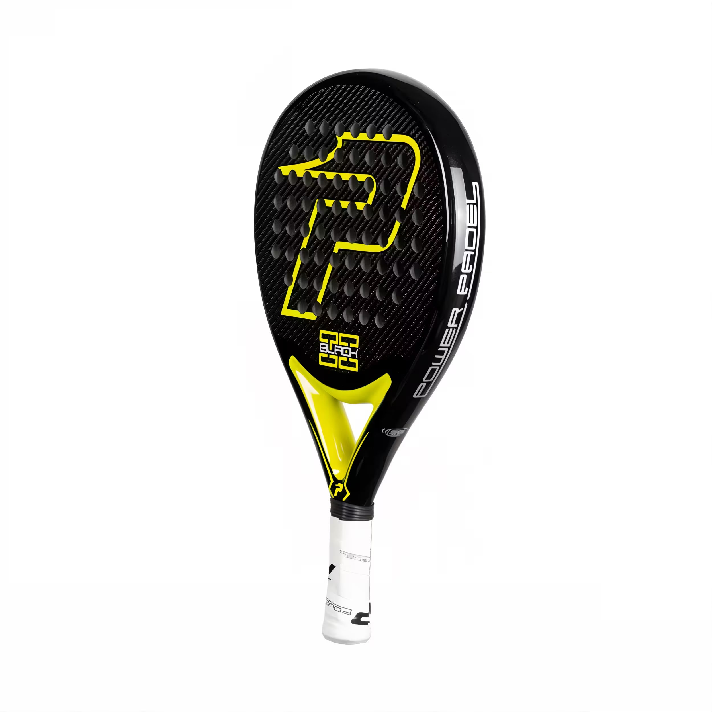 Pala Power Padel Black Brillo 2 Yellow